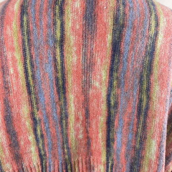 urban outfitters finley cropped turtleneck sweater striped Colorful Large - Picture 10 of 11